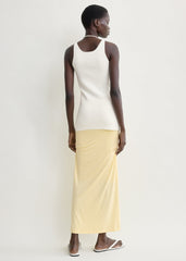 Draped jersey skirt buttercup