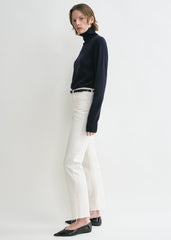 Classic cut denim off-white