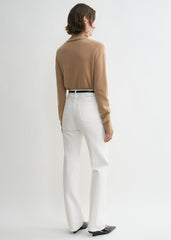 Classic cut denim full length off-white
