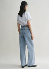 Wide leg denim cool blue