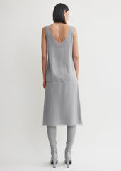 Chiffon slip top light grey