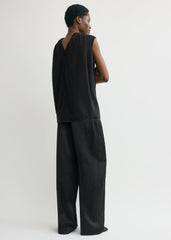 Cocoon cape blouse black