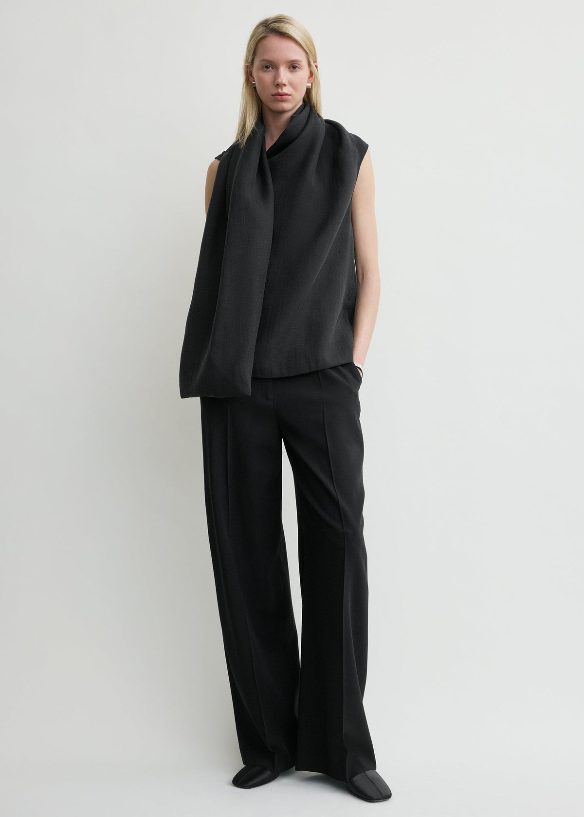 Scarf blouse black
