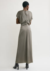 Slouch waist dress taupe