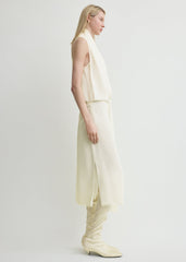 Fringed scarf dress milk