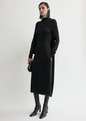 Cocoon cape dress black
