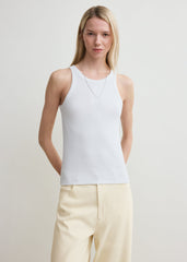 Curved rib tank white