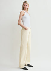 Curved rib tank white