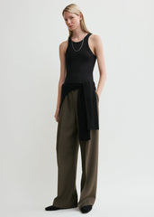 Curved rib tank black