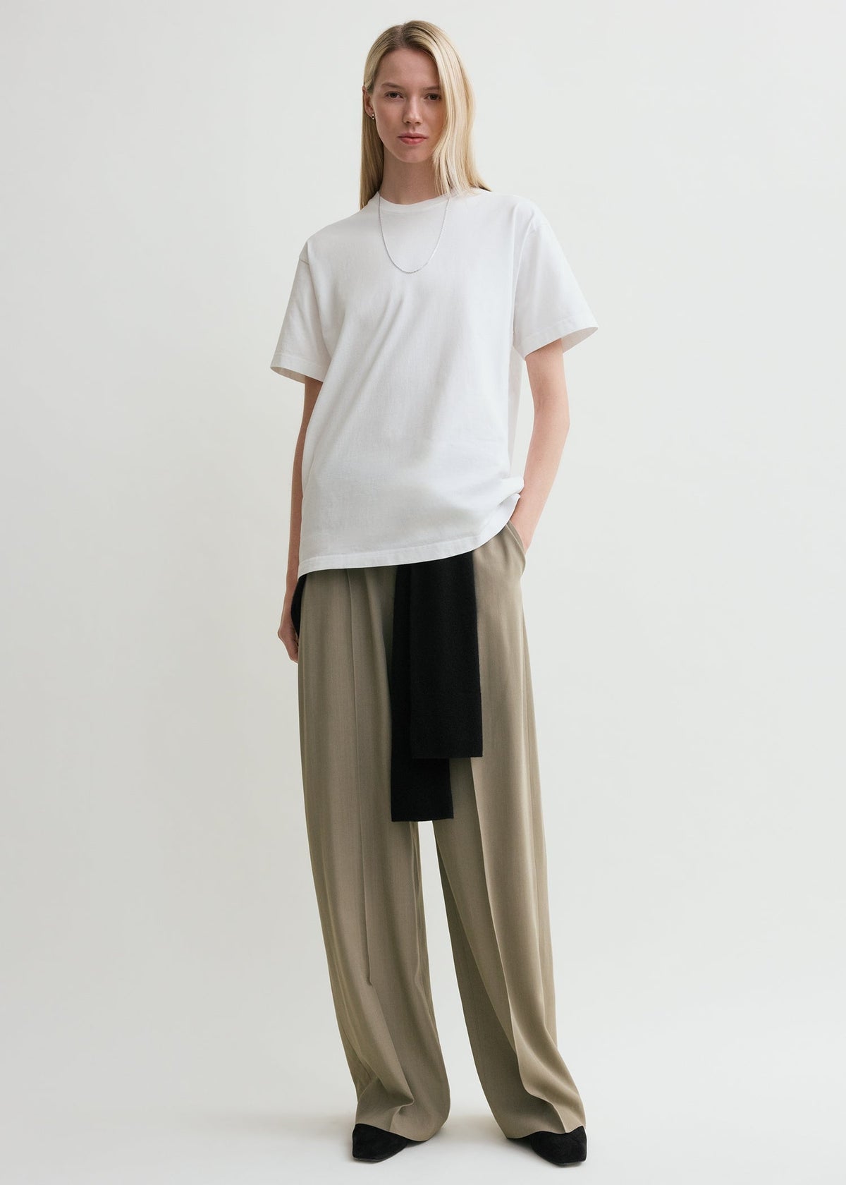 Straight cotton tee off-white
