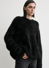 Boxy alpaca knit black