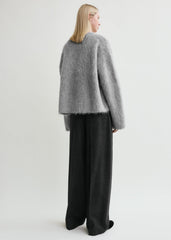 Boxy alpaca knit grey mélange