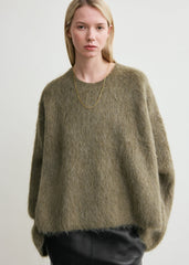 Boxy alpaca knit marsh