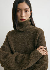 Bouclé turtleneck pepper