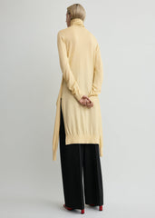 Double-sleeve turtleneck champagne