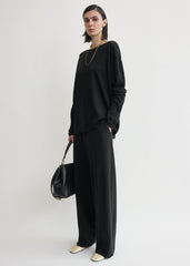 Longline knit black
