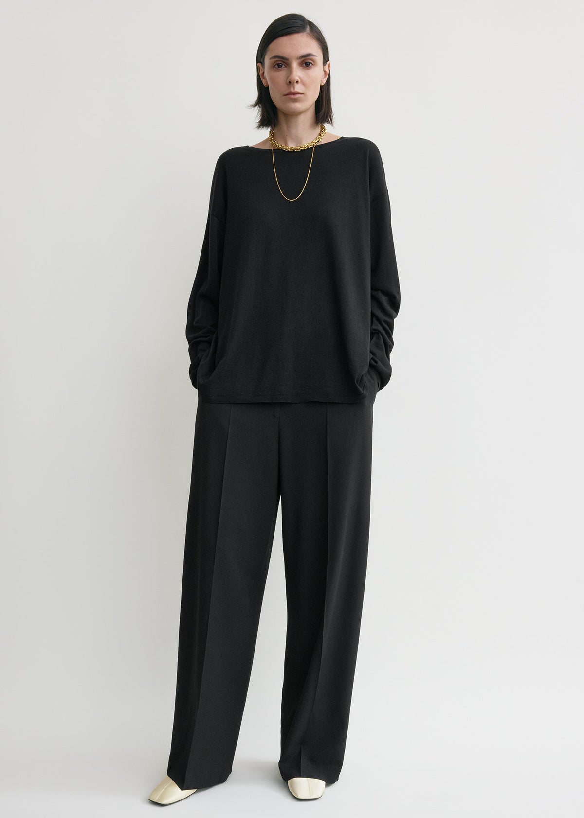Longline knit black