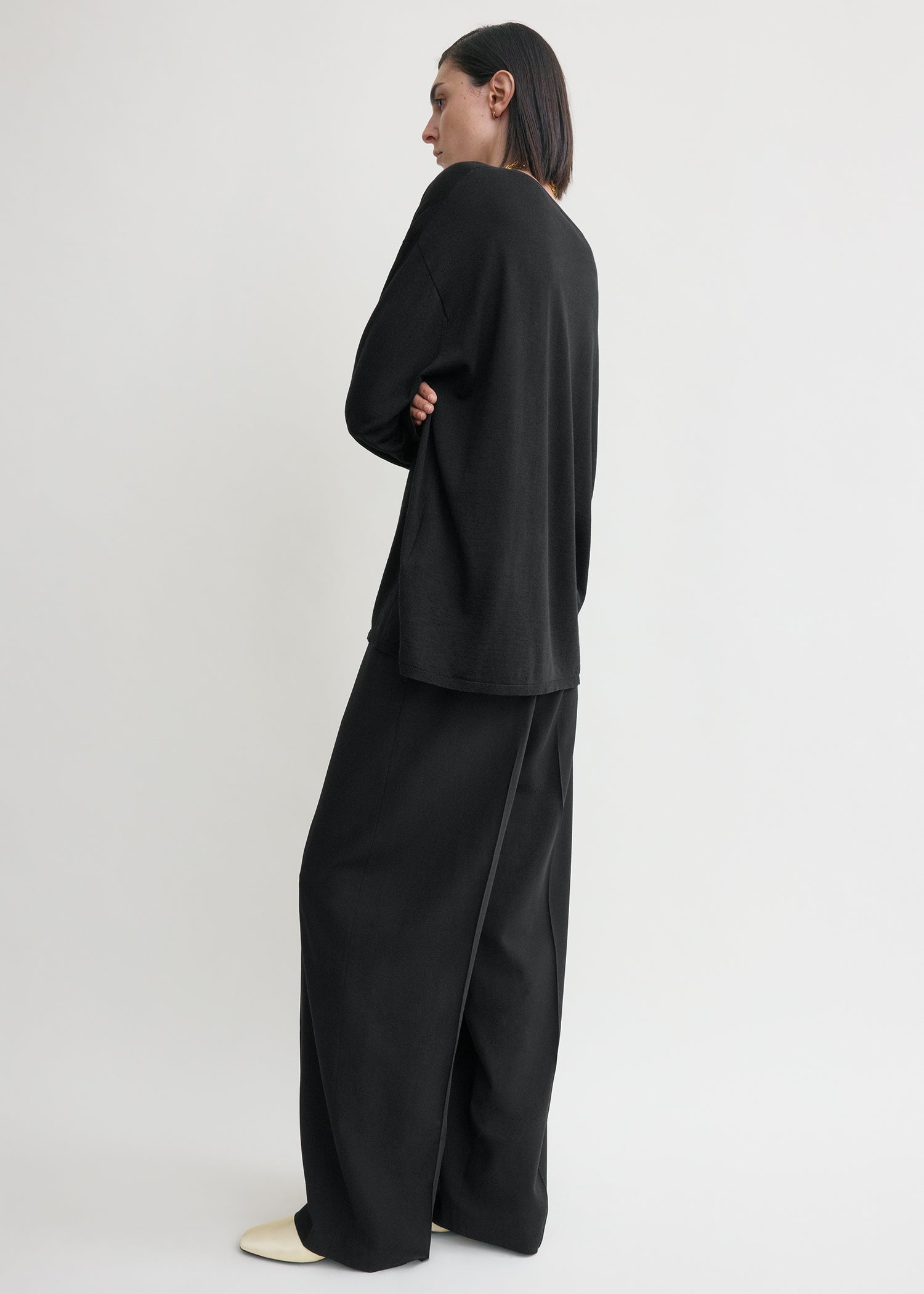 Longline knit black