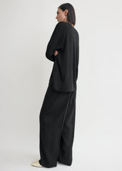 Longline knit black