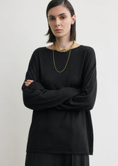 Longline knit black