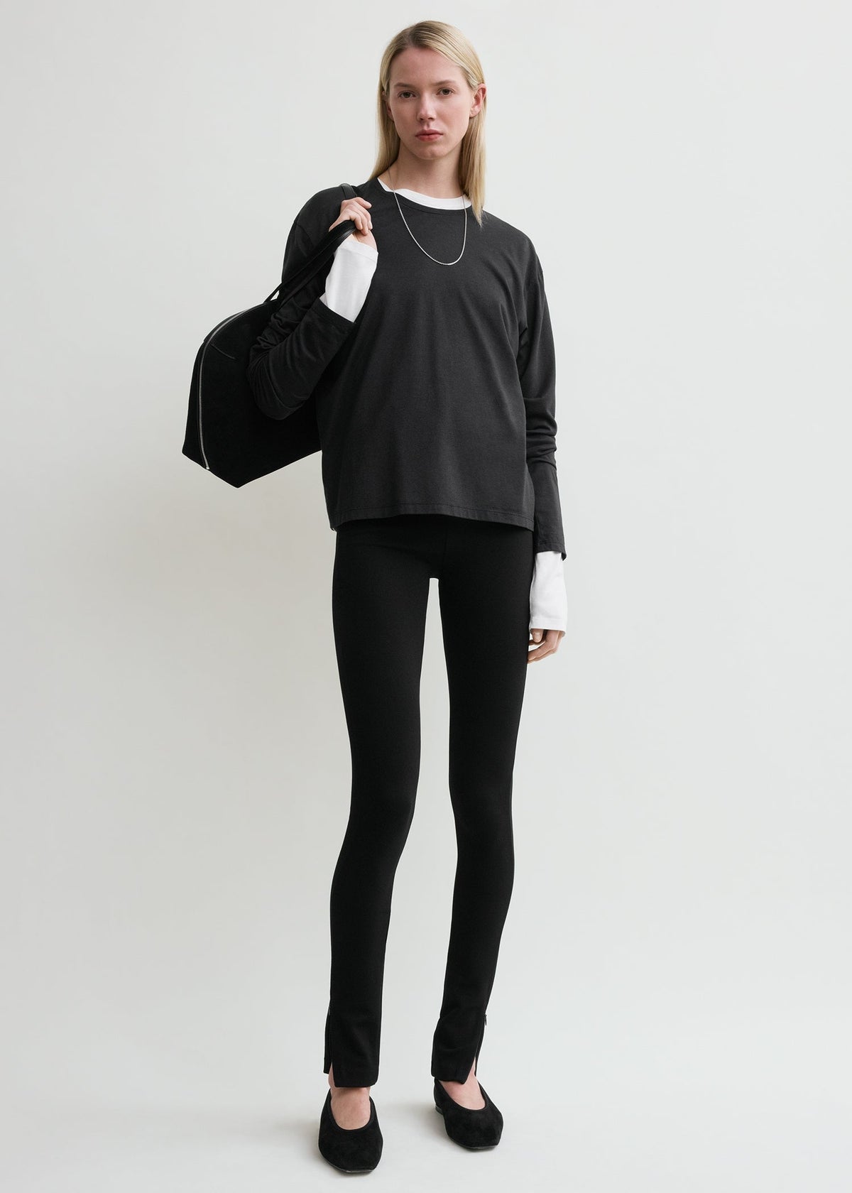 Zip leggings black