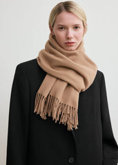 Classic wool scarf camel