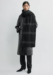 Monogram twill scarf black