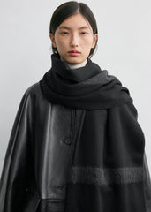 Monogram twill scarf black