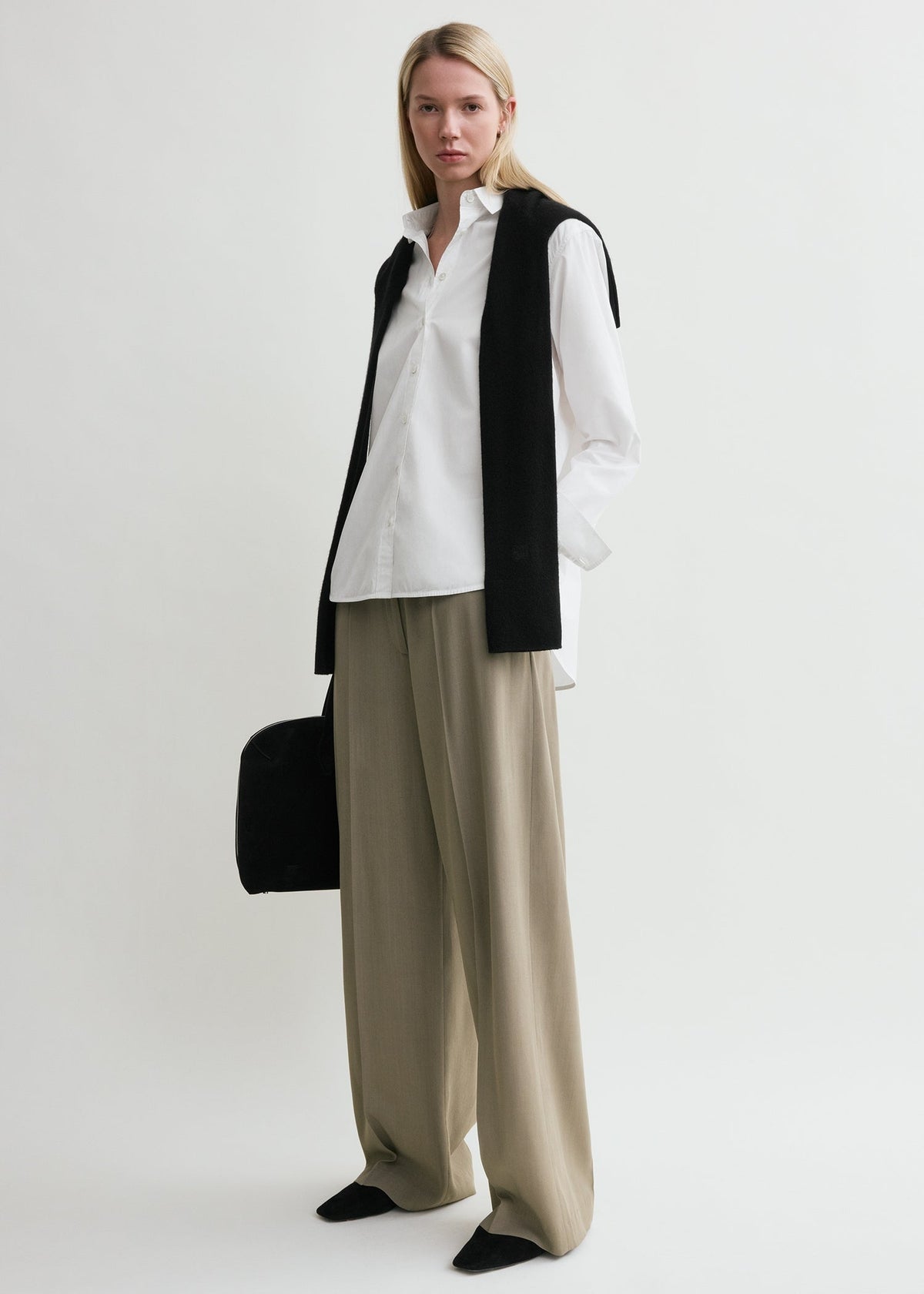 Signature cotton shirt white