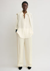 Classic crepe shirt milk