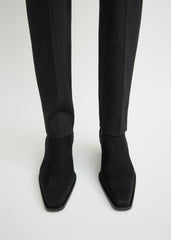 Suede city boots black