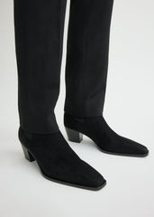Suede city boots black