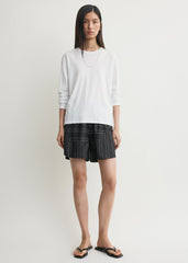 Monogram silk pj shorts black