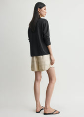 Monogram silk pj shorts ivory
