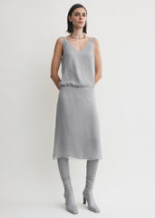 Chiffon slip skirt light grey