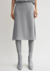 Chiffon slip skirt light grey