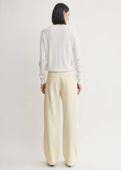 Relaxed twisted trousers sand