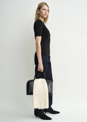 Compact knit tee black