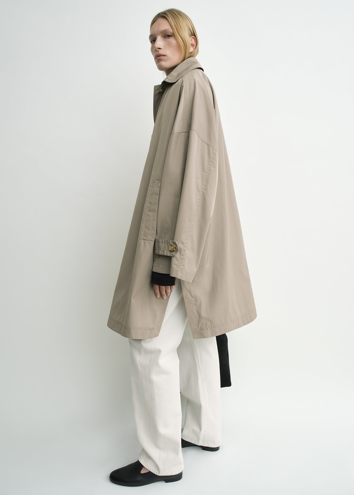Car coat taupe petite