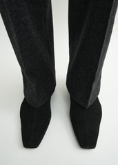 Zipped suede chelsea boots black
