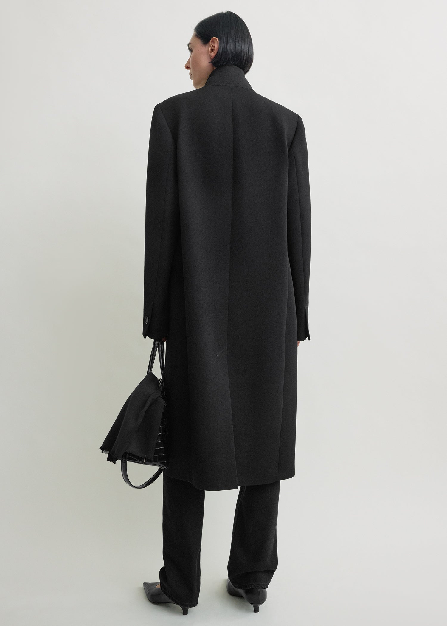 Classic tailored coat black petite