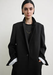 Classic tailored coat black petite