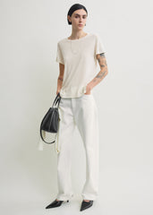 Silk tee ecru