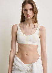 Monogram bikini top sand