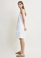 Scoop poplin tank white