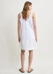 Scoop poplin tank white