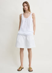 Scoop poplin tank white