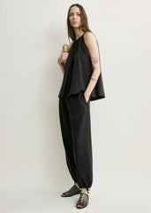 Parachute halter top black