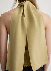 Twist halter top cumin