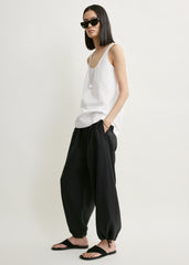 Parachute trousers black petite